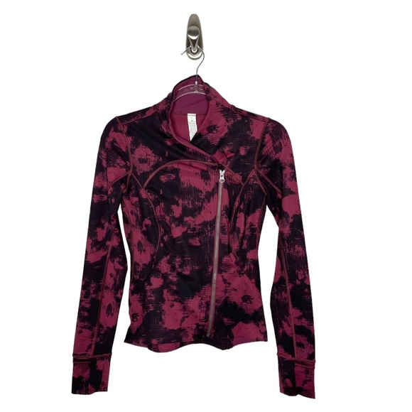 lululemon | Asymmetrical Zip Bhakti Jacket Maroon Black 4 - Picture 3 of 6